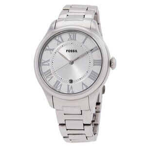 NWT Authentic Fossil Gilmore Quartz Silver Dial Women's Watch